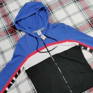 Victoria's Secret Blue and Black Colorblock Utility Jacket